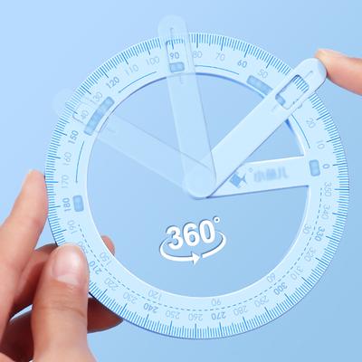 1 шт. 360 градусов транспортир для школьников, чтение углов, учебные пособия, прямой угол и острые чертежные принадлежности