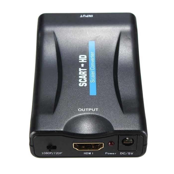 TEMPSA Convertisseur Péritel vers HDMI Adaptateur Scart vers HDMI 1080P HD pr vidéo audio DVD