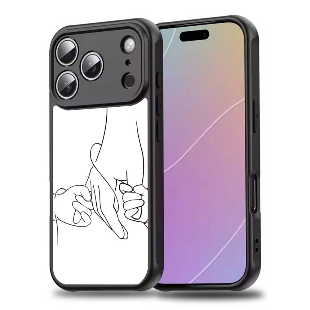 Мама дочь Сын Отец Руки Чехол для телефона Для iPhone 17,16,15,14,13,12,11,Pro,Max,Plus,Mini,SE4,E Для беспроводной зарядки Magsafe