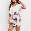Сексуальное женское короткое мини-платье без рукавов с цветочным принтом для праздничной вечеринки