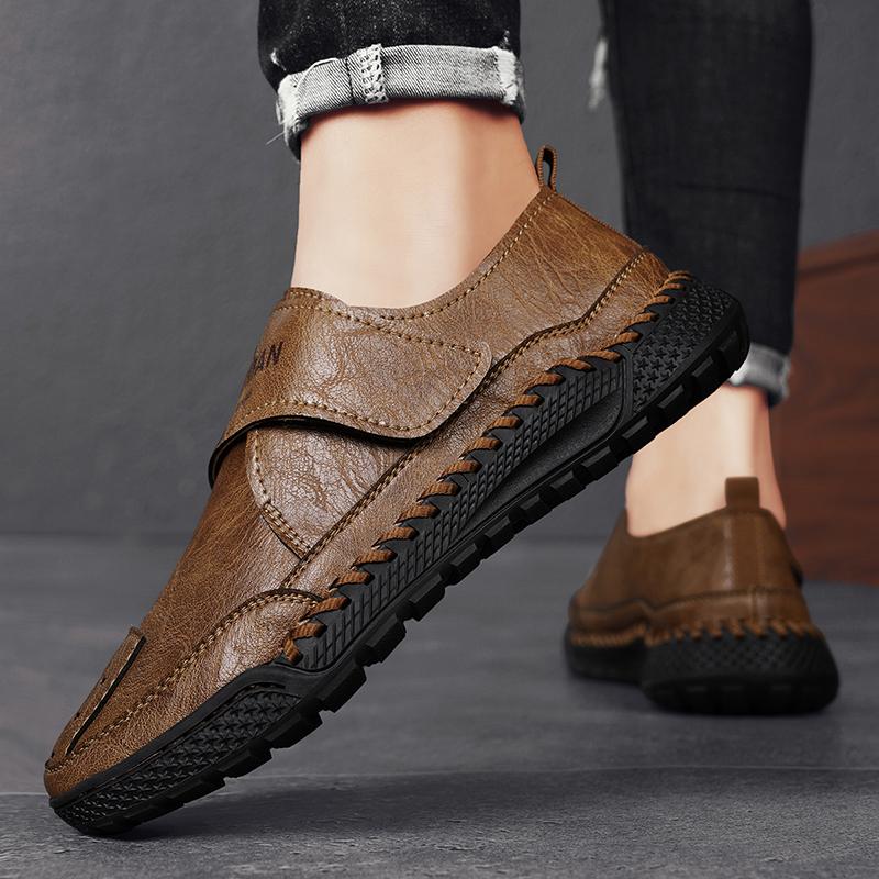 Fashion Luxury Brand Leather Men Casual Shoes Handmade Soft Leather Loafers Breathable Driving Shoes Moccasins Sneakers Big Size 46