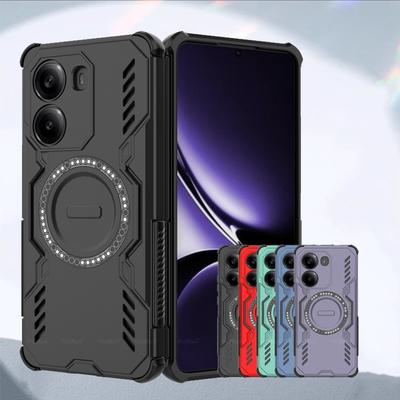 Магнитный роскошный бронированный противоударный чехол для Poco X7 Pro Capas роскошный цветной жесткий противоударный круглый магнитный Xiaomi Poco X7 Pro