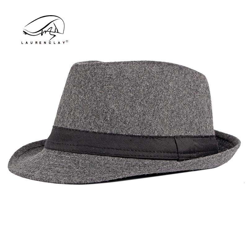 Весна и Осень Новая Мода Повседневная Шляпа-Топ Женская Британская Мода Черная Джазовая Шляпа Шерсть Универсальная Шляпа Среднего и Пожилого Возраста Тренд