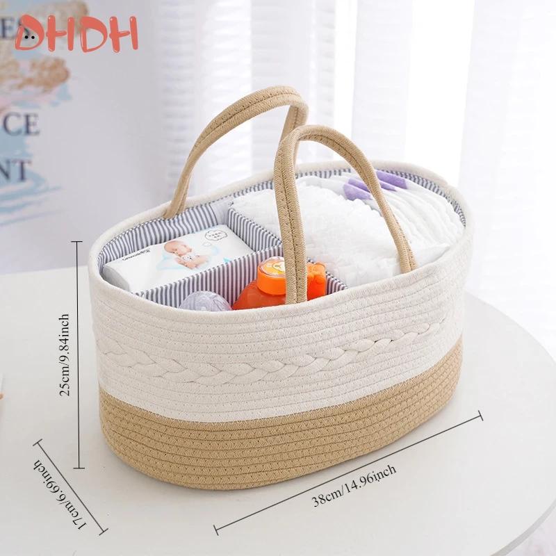 Корзина для хранения детских принадлежностей, разделенная на секции, переносная корзина для хранения, корзина для хранения детских бутылочек и подгузников, сумка для переноски на открытом воздухе
