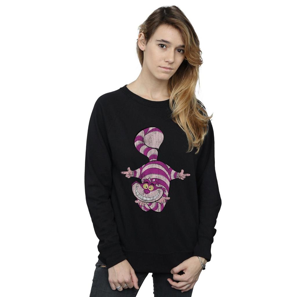 Disney Womens/Ladies Alice In Wonderland Cheshire Cat Upside Down Sweatshirt
