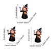 Halloween Witch Ornament Resin Witch Decoration Halloween Witch Figurine Set with Skull Pumpkin Resin for Home for Holiday