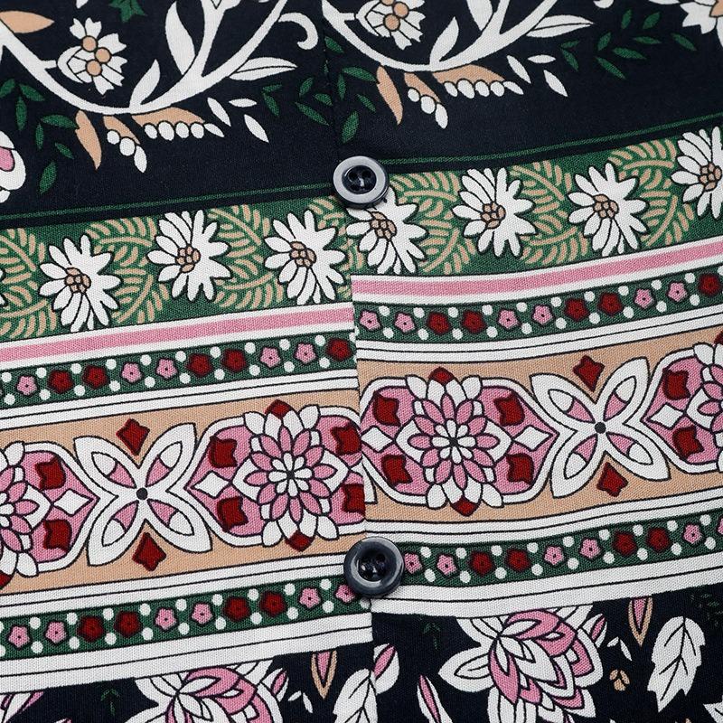 Женская летняя новая блузка с бретелью через шею и рукавами «летучая мышь» в этническом стиле с принтом