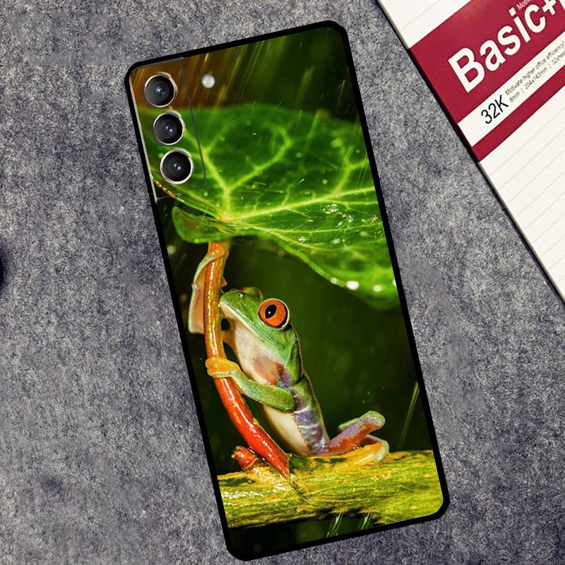 Чехол 'Зеленая лягушка' для Samsung Galaxy S26 S25 Ultra S20 S21 S22 S23 S24 Ultra S10 Plus S25 FE Защитный чехол