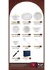 Mode Lanka 56-Piece Ceramic Wedding Dinnerware Set for 10