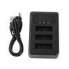 Action Camera Battery Charger 3 Slot USB Charging Black Accessory for NP-BX1