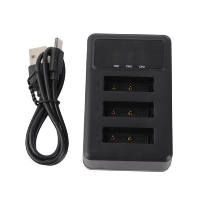 Зарядное устройство для аккумуляторов экшн-камеры 3 слота USB зарядка черный аксессуар для NP-BX1