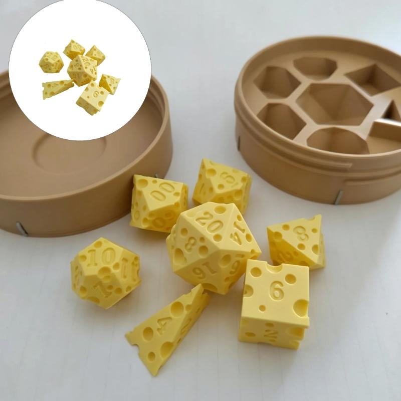7Pcs/Set Polyhedral Plastic Dices Multi-Faced Various Shape Digital Game Dices for Club Party Family Board Game Props