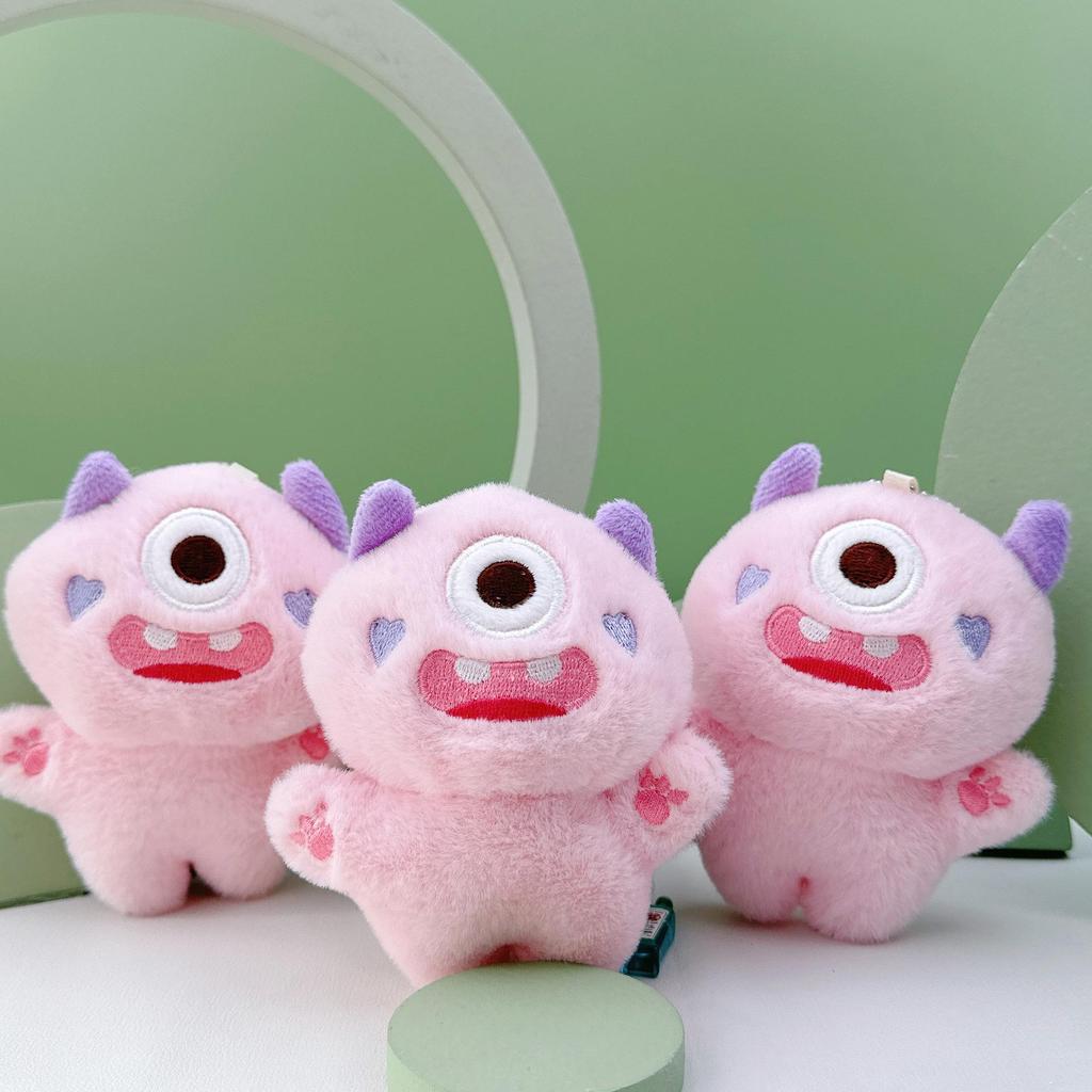 Cute Cartoon One-Eyed Monster Plush Keychain and Backpack Decoration