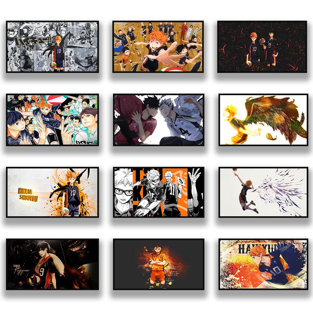 Японское аниме Haikyuu рисунок плакат и принт домашнее искусство украшение стены живопись гостиная спальня декор аксессуары Cuadros без рамки