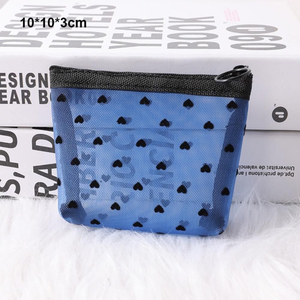 Multifunction Mesh Makeup Bag Blue/Purple Lipstick Organizer Bags Women Cosmetic Storage Pouch