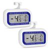 2pcs Refrigerator Thermometer Digital Waterproof Freezer Thermometer Max/Min Record with Magnet & Hook for Kitchen Restaurant
