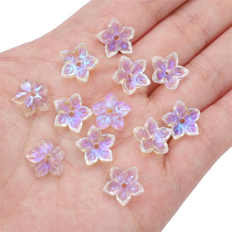 10 шт./пакет пятилепестковый цветок сакуры бусины DIY браслет ожерелье серьги ювелирные аксессуары