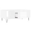 Coffee Table, High Gloss White, 90x50x36.5 Cm