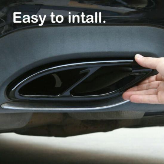 W213 задняя часть глушителя выхлопной трубы, наконечник, накладка, рамка для Mercedes Benz E Class E200 2016 2017 2018 автомобиля