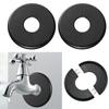 Black Shower Faucet Cover Round Faucet Decor Useful Pipe Wall Covers Shower