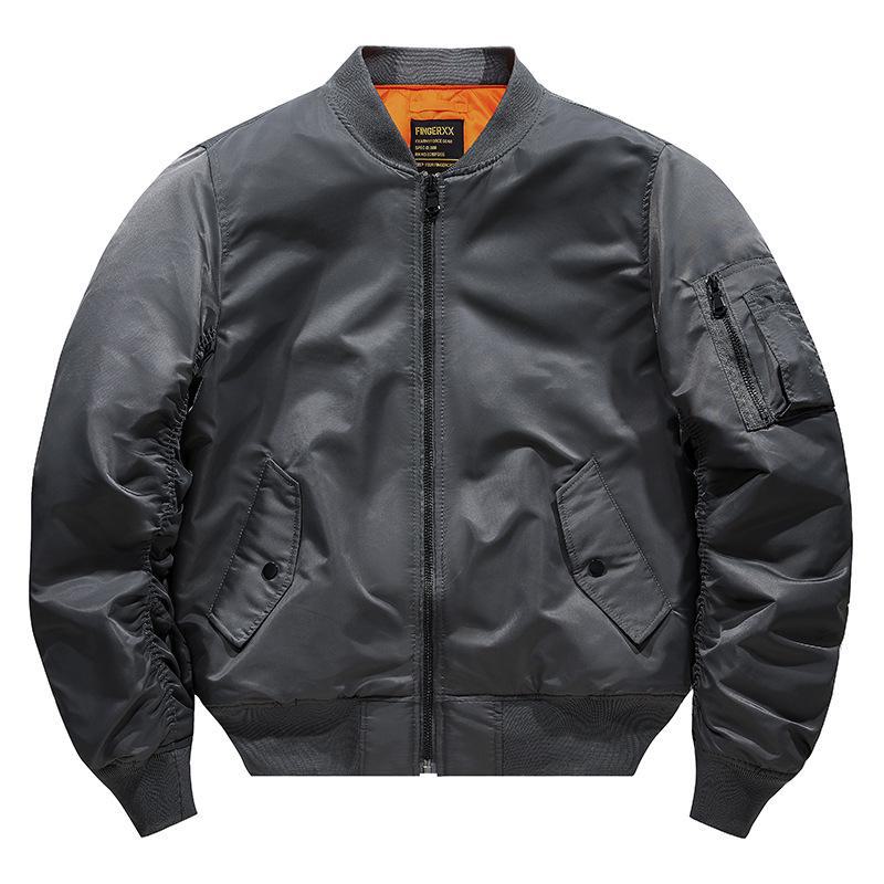 Унисекс Douyin MA-1 Pilot Jacket с хлопком, утолщенный бейсбольный воротник