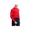 Fila Golf Series Solid Color Elite Long Sleeve Polo Shirt Men Tops Fluorescent-Flame-Red A11M415203F-RD