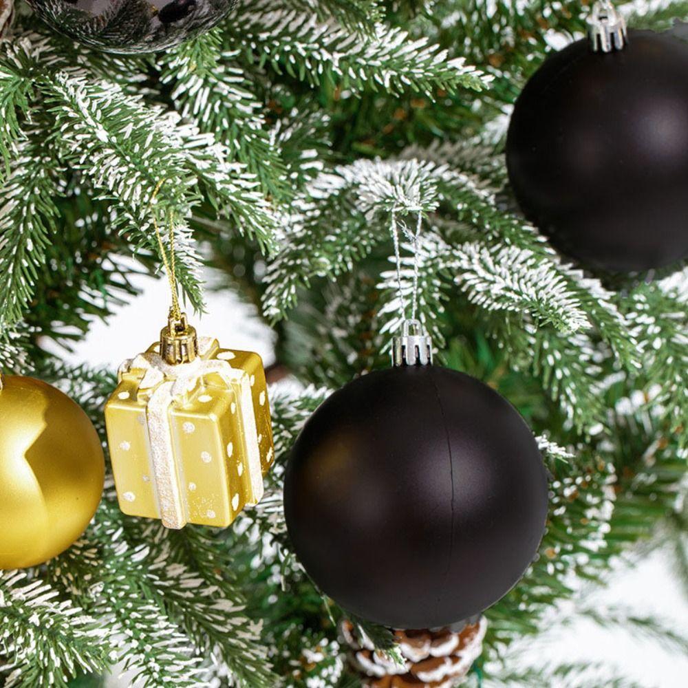 4/6Pcs Glossy/Matte Christmas Tree Hanging Ornament Christmas Home Decoration Shopping Mall