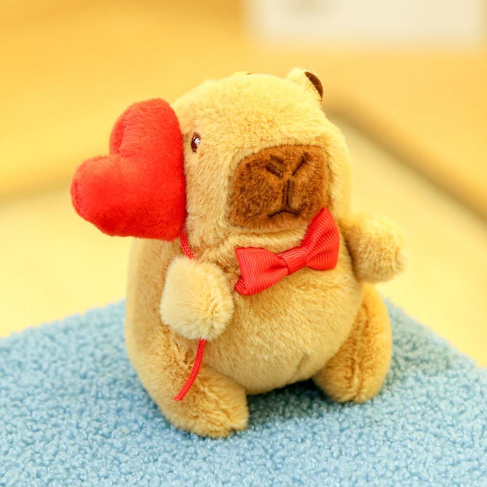 Брелок-мешок в виде капибары, плюшевая кукла-украшение для вечеринки, коричневый подарок на День святого Валентина