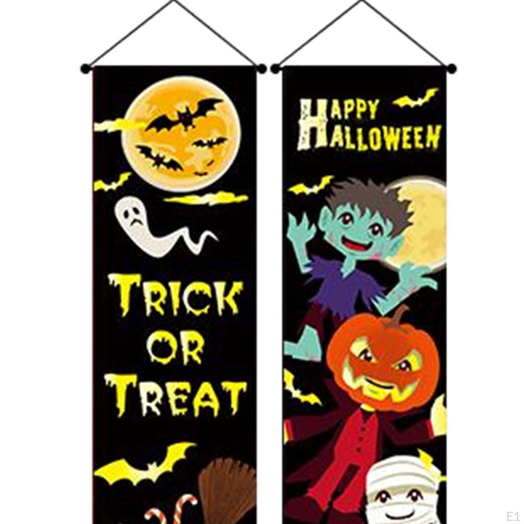 Хэллоуин Двустишие Подвесные баннеры Уличный флаг Знак для входной двери дома с привидениями