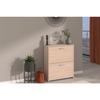 Meuble a chaussures 2 abattants - EASY LIFE - Décor Chene - L66,5 x P25,1 x H78,5cm - PARISOT