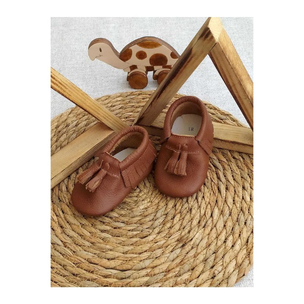 Детские мокасины King Model коричневого цвета, пинетки, детская обувь