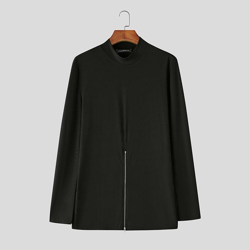 INCERUN Весна Мужской Водолазка Длинный Рукав Приталенный Пуловер Топы Майки