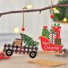Sled/Plaid Car Christmas Wooden Car Pendant Hanging Christmas Decoration  Friends