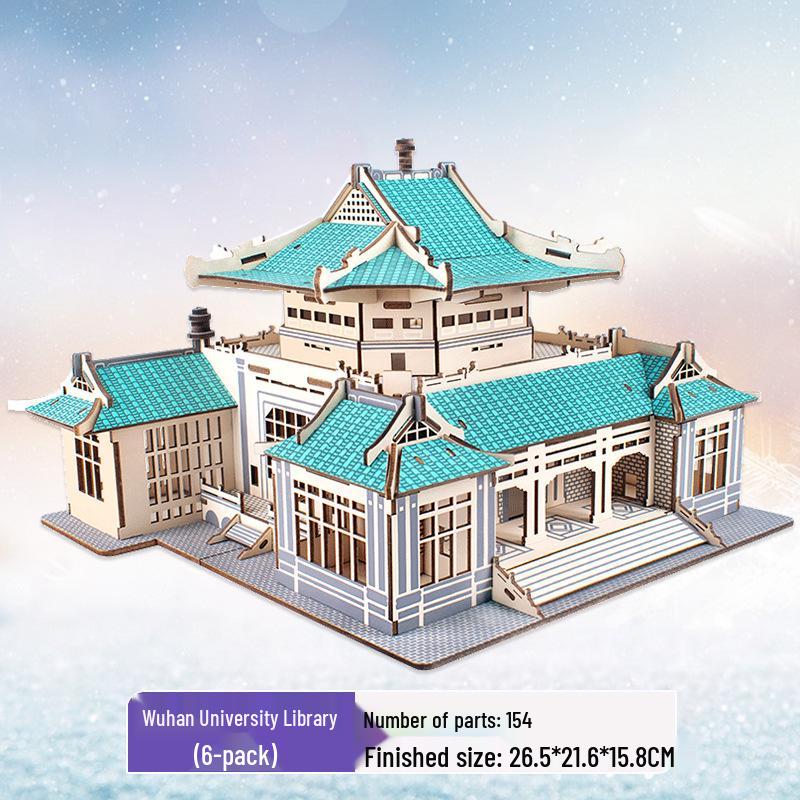 3D DIY Деревянный Набор Модели Виллы в Китайском Стиле