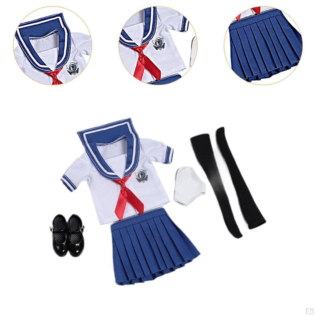 1/6 женский школьный комплект одежды топ с короткими рукавами стильное нижнее белье одежда для фигурок