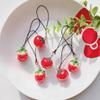 Acrylic Tomato Keychain Adorable Strawberry Bag Keyring Fruit Pendant Keychain, Bag, Mobile Phone Accessory, Birthday Gift