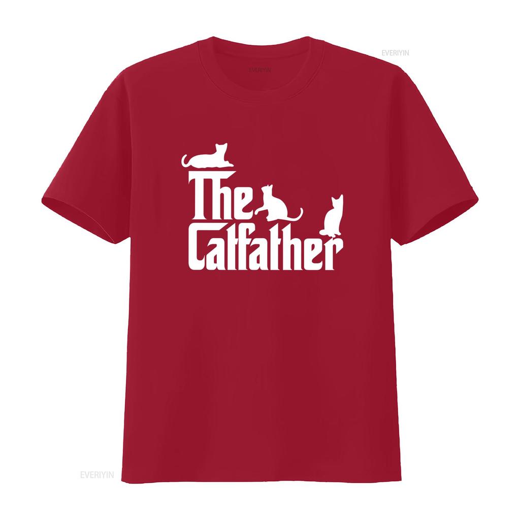 The Cat Father T Shirt Funny Dad Owner Fathers Day Classic Daddy Lover vintage Washed homme Soft Slightly Comfortable Unisex