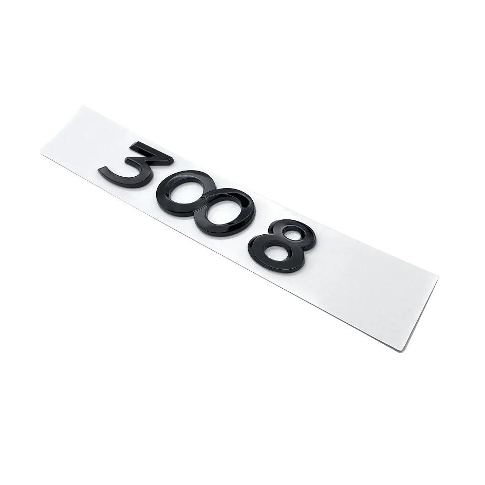 2026 Hot Car Sticker For Peugeot 2008 3008 4008 5008 Parts Accessories Car ABS Boot Trunk Tail Chrome Letters Words Logo Badge E