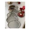 20*25 Cm Stainless Steel Oval Wavy Model 6 Pieces Serving And Presentation Tray 20*25 Cm