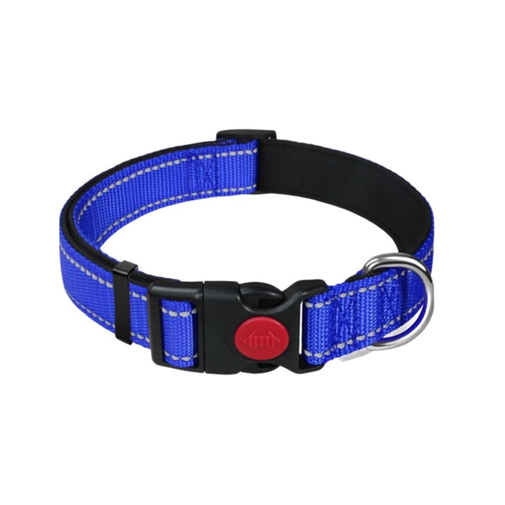 Nylon Reflective Dog Collar Safety Buckle No Pull Training Collars Walking The Dog
