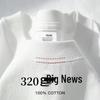320 г Плотная футболка с коротким рукавом в американском стиле из чистого хлопка - Унисекс, Повседневная, Большого размера, Однотонный топ