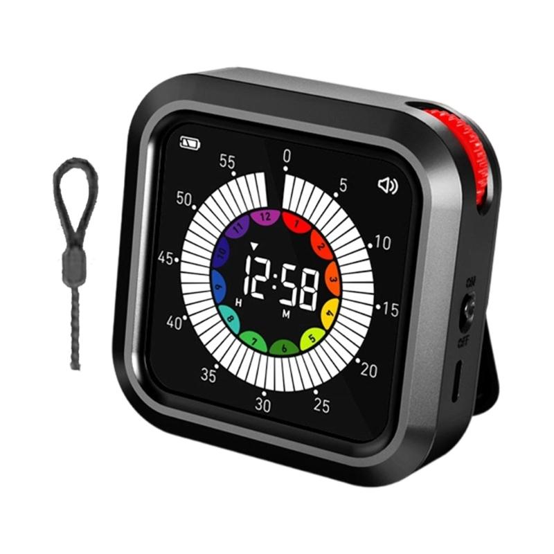 Digital LCD Display Visual Timer with Magnetic Backing For Precise Time Management In Homes Office Gym And School