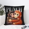 Чехол на подушку 'Punch Monkey обнимает OranMama' Квадратная наволочка Чехол для подушки на заказ Декоративная наволочка на молнии для дивана x
