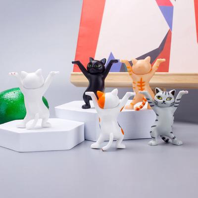 Танцующий кот фигурка украшение Очаровательный внешний вид Мини-размер Забавный мультяшный кот