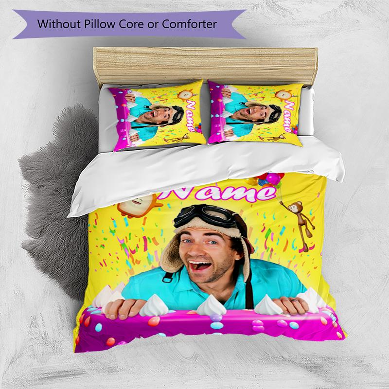 3pcs Custom Name Danny Go Bedding Set Duvet Cover Closure Includes 1 Duvet Cover & 2 Pillowcases for All Seasons Bedroom Decor