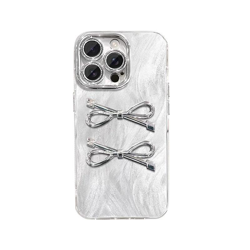 All Inclusive Anti Fall Bow Phone Case for IPhone 17 Promax Puppy Pendant for Apple 16 Lanyard Crossbody