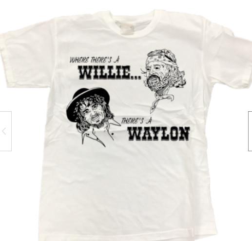 Where Theres A Willie Nelson Waylon Jennings T-Shirt White Unisex