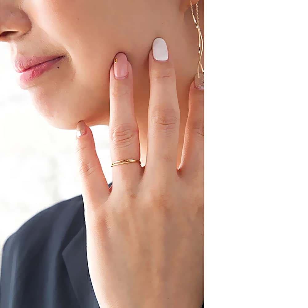 Магазин Сделано в Японии Кольцо K18 Bullion Ring 2 Row Twist Screw Ring Simple Yellow Gold 3 [Ювелирные изделия M] Женское №.