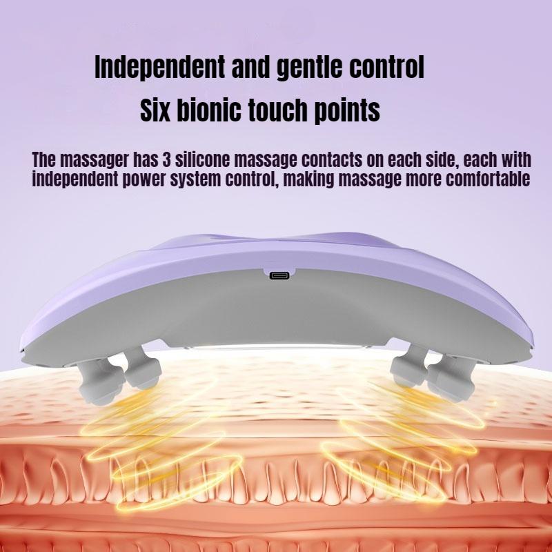 Беспроводной вибрационный массажер для талии и живота с горячим компрессом, массажер для ленивого похудения тела, согревающий живот, формирующий, вибрационный массаж