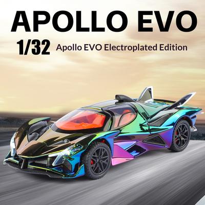 Моделирование 1:32 Аполлон EVO Гальванизированный Сплав Модель Автомобиля Разноцветные Украшения Спортивного Автомобиля Звук и Свет Оттяжка Детские Игрушки